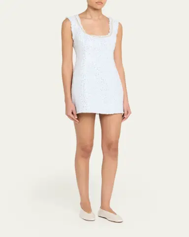 LoveShackFancy Adelaine Sequined Tweed Mini Dress | Thumbnail 4 LoveShackFancy Adelaine Sequined Tweed Mini Dress | Thumbnail 4