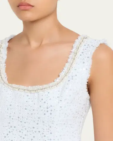 LoveShackFancy Adelaine Sequined Tweed Mini Dress | Thumbnail 5 LoveShackFancy Adelaine Sequined Tweed Mini Dress | Thumbnail 5