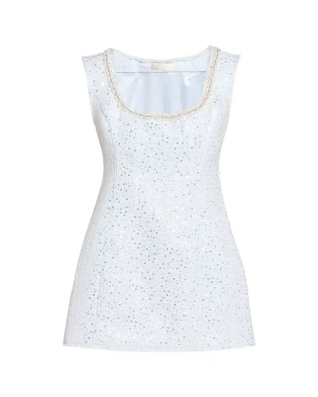 LoveShackFancy Adelaine Sequined Tweed Mini Dress