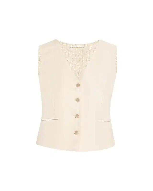 Max Mara Button-Down Mixed Media Vest