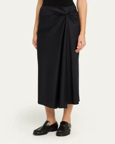 Max Mara Ruched-Detail Midi Skirt | Thumbnail 4