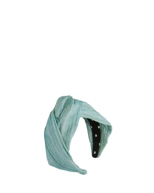 Lele Sadoughi Greta Shimmer Knotted Headband
