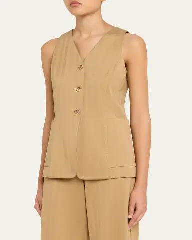 Max Mara Striped Herringbone Vest | Thumbnail 4 Max Mara Striped Herringbone Vest | Thumbnail 4