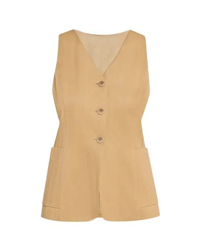 Max Mara Striped Herringbone Vest