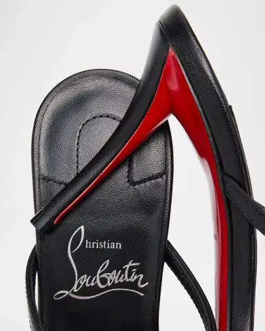 Christian Louboutin 80mm Mulazee Leather Crisscross Mules | Thumbnail 2