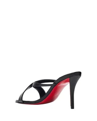 Christian Louboutin 80mm Mulazee Leather Crisscross Mules | Thumbnail 1