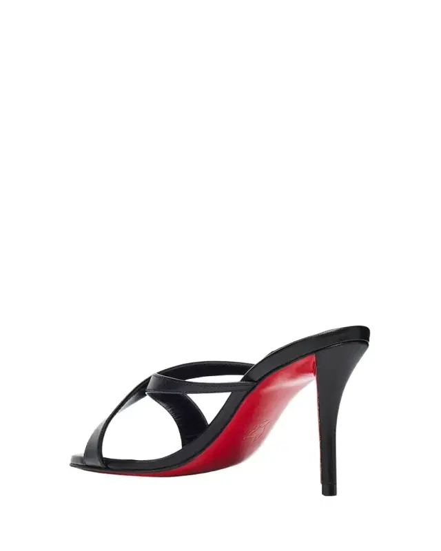 Christian Louboutin 80mm Mulazee Leather Crisscross Mules