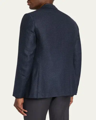 Zegna Men's Woven Houndstooth Single-Breasted Sport Coat | Thumbnail 3 Zegna Men's Woven Houndstooth Single-Breasted Sport Coat | Thumbnail 3