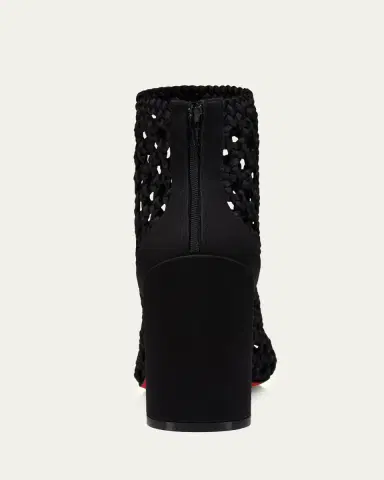 Christian Louboutin 85mm Jane Woven Silk Booties | Thumbnail 3
