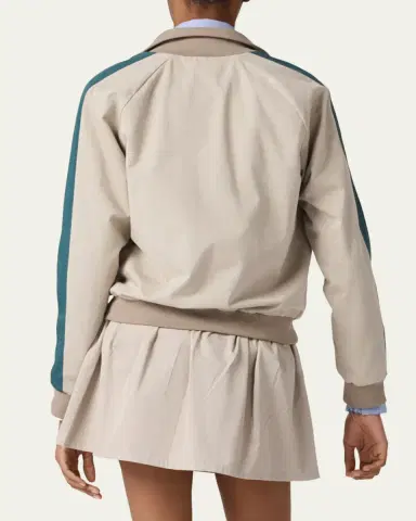 Miu Miu Sleeve-Stripe Zip Track Jacket | Thumbnail 3