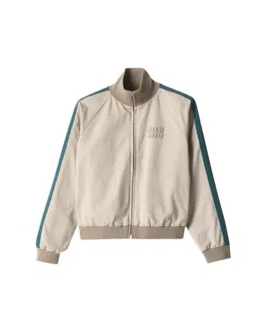 Miu Miu Sleeve-Stripe Zip Track Jacket | Thumbnail 1
