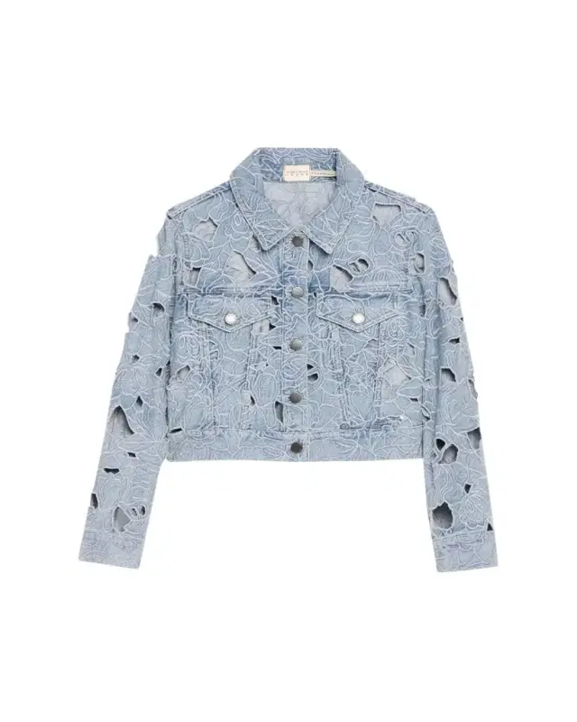 Chloe Laser-Cut Denim Jacket