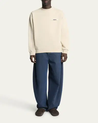 Jacquemus Men's Grosgrain Logo Cotton Sweatshirt | Thumbnail 2