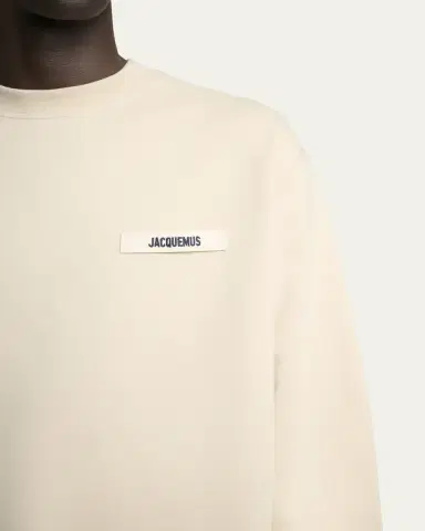 Jacquemus Men's Grosgrain Logo Cotton Sweatshirt | Thumbnail 5