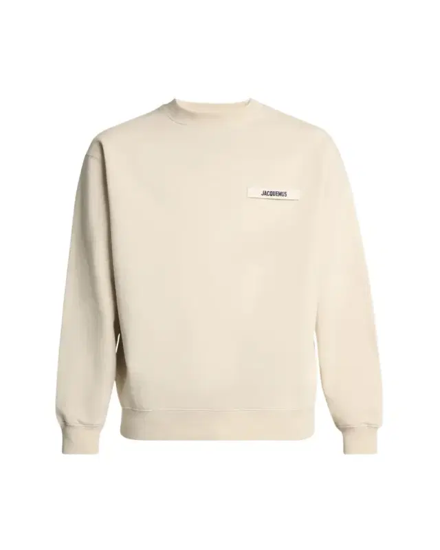 Jacquemus Men's Grosgrain Logo Cotton Sweatshirt