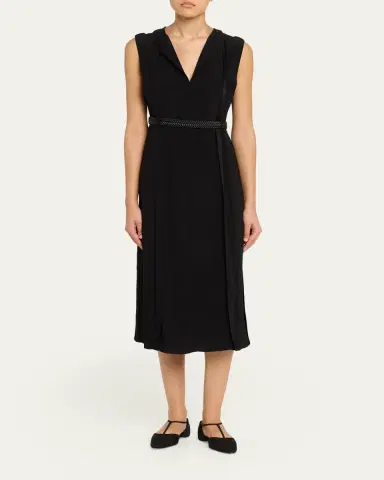 Max Mara Sleeveless Belted Midi Dress | Thumbnail 2