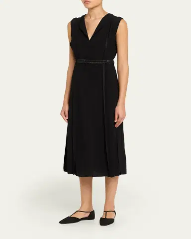 Max Mara Sleeveless Belted Midi Dress | Thumbnail 4