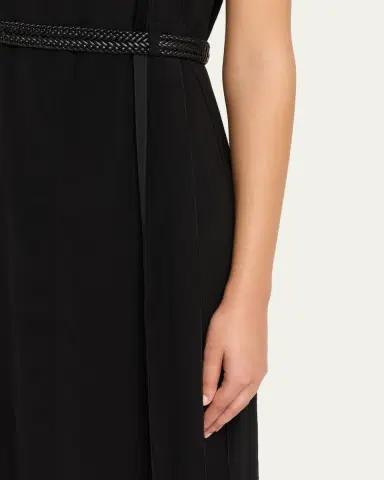 Max Mara Sleeveless Belted Midi Dress | Thumbnail 5