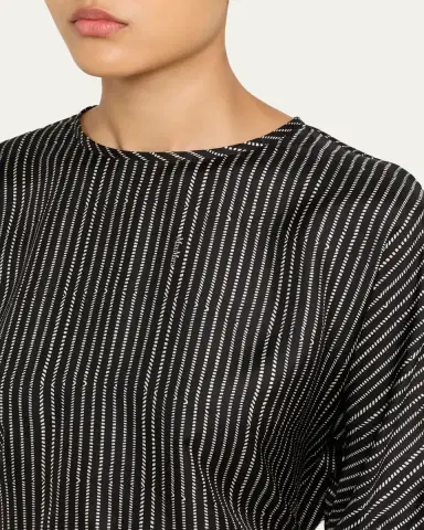 Max Mara Striped Tie-Back Silk Shirt | Thumbnail 5
