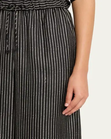 Max Mara Rope Pinstripe Wide-Leg Pull-On Pants | Thumbnail 5