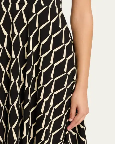 Max Mara Sleeveless Geometric-Print Jersey Midi Dress | Thumbnail 5