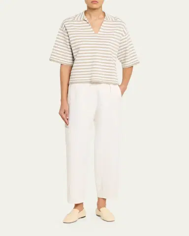 Max Mara Pleated Barrel-Leg Ankle Pants | Thumbnail 2 Max Mara Pleated Barrel-Leg Ankle Pants | Thumbnail 2