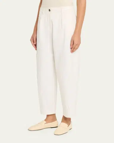 Max Mara Pleated Barrel-Leg Ankle Pants | Thumbnail 4 Max Mara Pleated Barrel-Leg Ankle Pants | Thumbnail 4