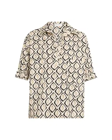 Max Mara Geometric-Print Cotton Shirt | Thumbnail 1