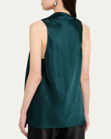 Vince Sleeveless Satin Scarf Top | Thumbnail 3