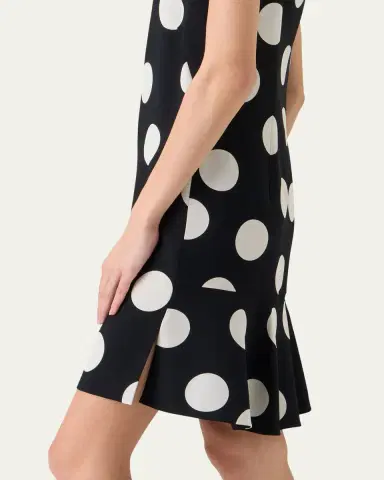 Akris punto Sleeveless XL Polka Dot Shift Dress | Thumbnail 5 Akris punto Sleeveless XL Polka Dot Shift Dress | Thumbnail 5
