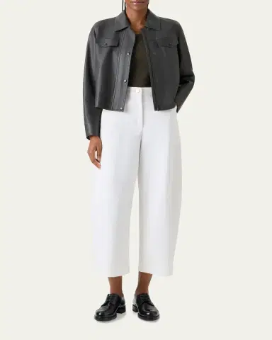 Akris punto Perforated Leather Short Jacket | Thumbnail 2 Akris punto Perforated Leather Short Jacket | Thumbnail 2
