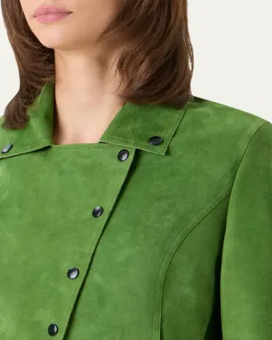 Akris punto Suede Crop Moto Jacket | Thumbnail 5 Akris punto Suede Crop Moto Jacket | Thumbnail 5