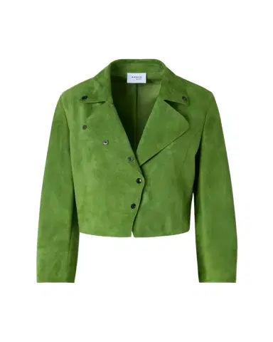 Akris punto Suede Crop Moto Jacket | Thumbnail 1 Akris punto Suede Crop Moto Jacket | Thumbnail 1