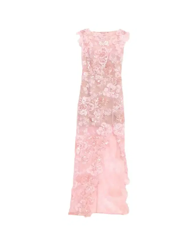 Bronx Banco Ellie Sleeveless Sequin Floral Column Gown