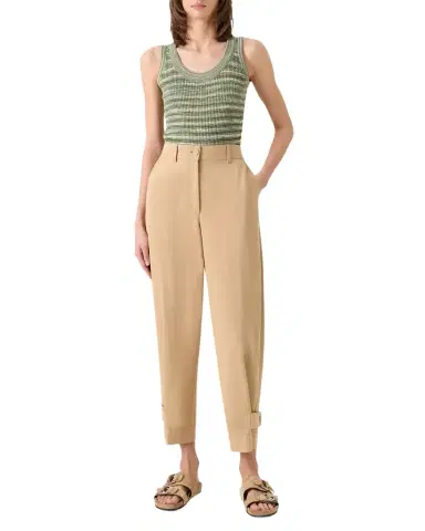 Akris punto Scoop-Neck Space Dye Merino Wool Rib Tank Top | Thumbnail 1