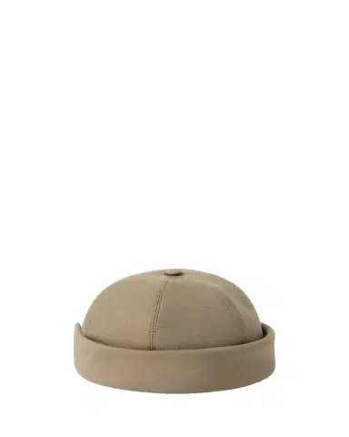 Loro Piana Men's Sasha Linen Beanie Hat with Leather Strap | Thumbnail 1