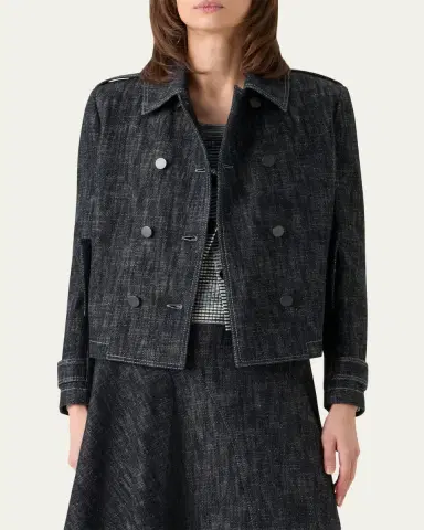 Akris punto Heavyweight Cotton Denim Jacket | Thumbnail 4 Akris punto Heavyweight Cotton Denim Jacket | Thumbnail 4