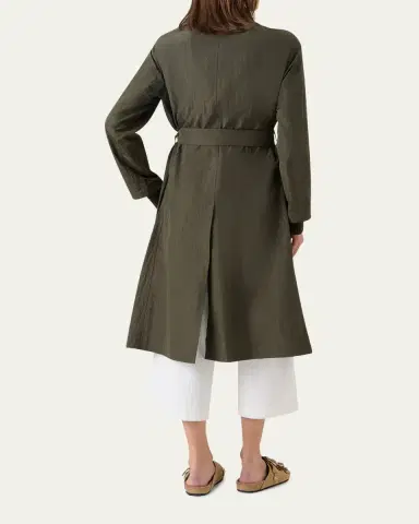 Akris punto Double-Breasted Crinkled Parachute Taffeta Belted Trench Coat | Thumbnail 3 Akris punto Double-Breasted Crinkled Parachute Taffeta Belted Trench Coat | Thumbnail 3
