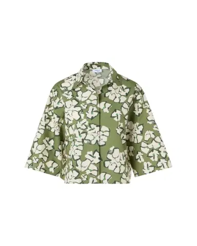 Akris punto Papercut Flower Print Cotton Poplin Button-Down Shirt | Thumbnail 1 Akris punto Papercut Flower Print Cotton Poplin Button-Down Shirt | Thumbnail 1