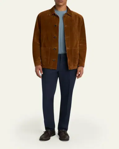 Brioni Men's Suede Desert Jacket | Thumbnail 2 Brioni Men's Suede Desert Jacket | Thumbnail 2