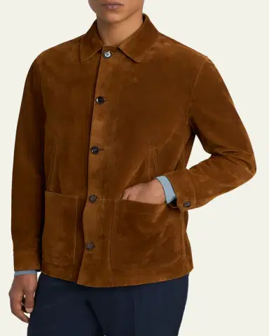 Brioni Men's Suede Desert Jacket | Thumbnail 4 Brioni Men's Suede Desert Jacket | Thumbnail 4