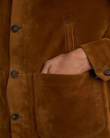 Brioni Men's Suede Desert Jacket | Thumbnail 5 Brioni Men's Suede Desert Jacket | Thumbnail 5