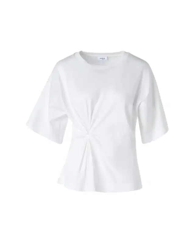 Gathered Cotton Jersey Short-Sleeve T-Shirt