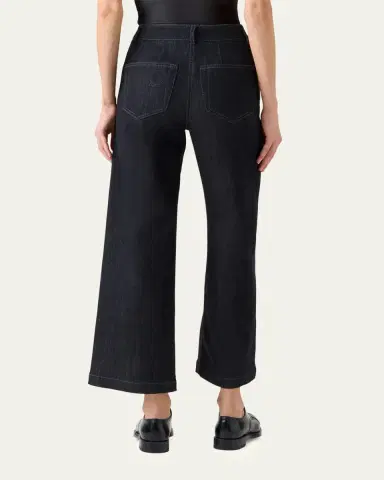 Akris punto Caia High-Stretch Denim Straight-Leg Crop Pants | Thumbnail 2 Akris punto Caia High-Stretch Denim Straight-Leg Crop Pants | Thumbnail 2