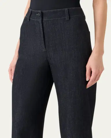 Akris punto Caia High-Stretch Denim Straight-Leg Crop Pants | Thumbnail 4 Akris punto Caia High-Stretch Denim Straight-Leg Crop Pants | Thumbnail 4
