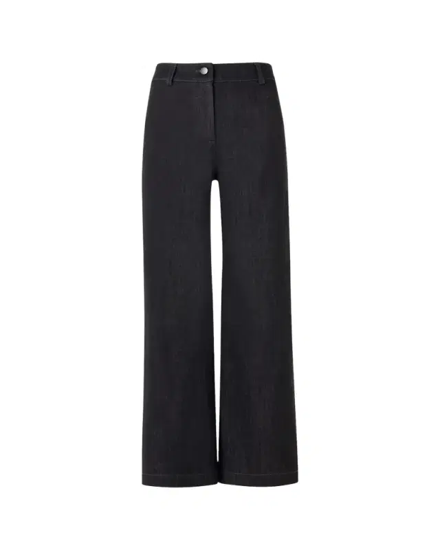 Akris punto Caia High-Stretch Denim Straight-Leg Crop Pants