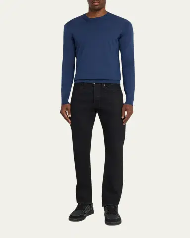 Tom Ford Men's Fine Gauge Cashmere-Blend Sweater | Thumbnail 2