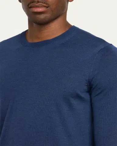 Tom Ford Men's Fine Gauge Cashmere-Blend Sweater | Thumbnail 5