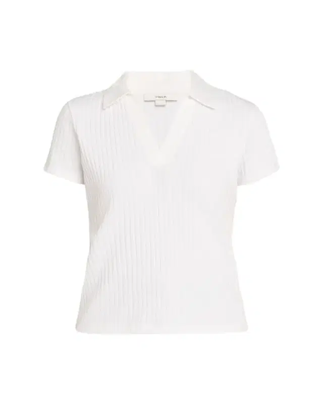 Ribbed Cotton-Blend Polo Shirt