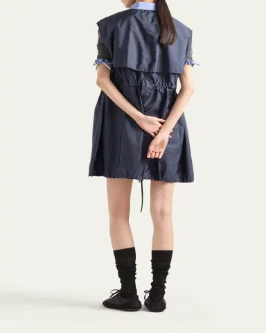 Prada Re-Nylon Sleeveless Drawstring Mini Dress | Thumbnail 3 Prada Re-Nylon Sleeveless Drawstring Mini Dress | Thumbnail 3